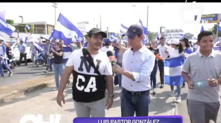 Artistas nicaragüenses presentes en la Marcha Azul y Blanco