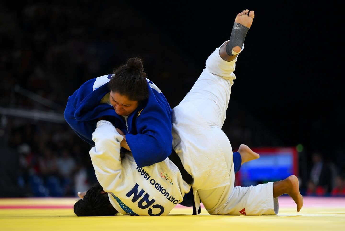 Izayana Marenco, la nicaragüense que se convirtió en la primera judoca en ganar un combate durante los Juegos Olímpicos de París 2024./ cortesía