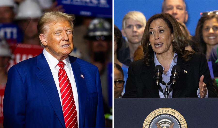 Donald Trump, y la vicepresidenta de los Estados Unidos y candidata presidencial, Kamala Harris. /EFE